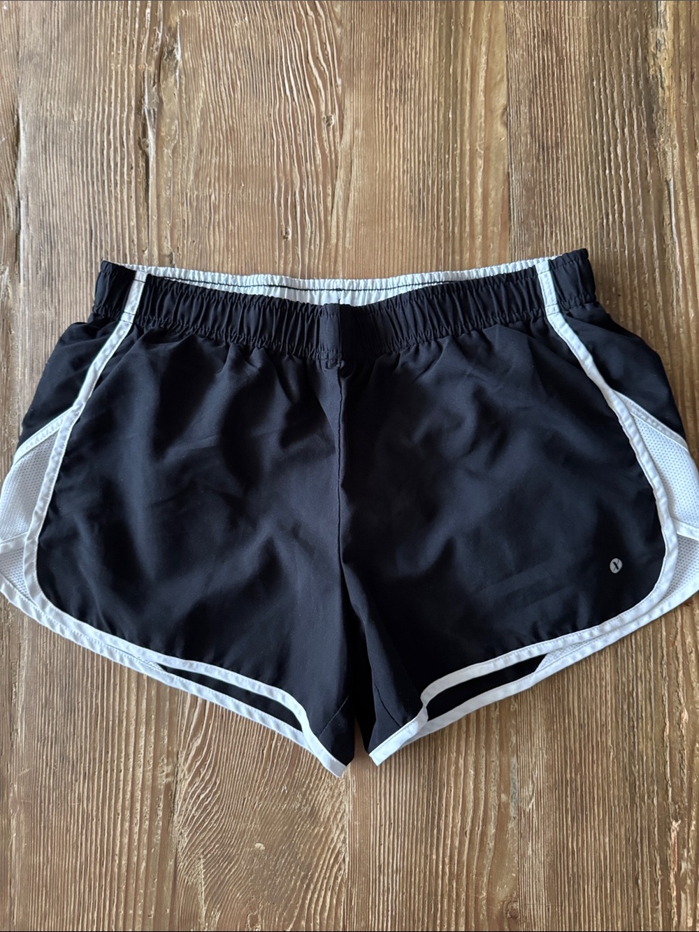Xersion Black Athletic Shorts with White Trim